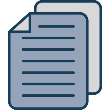 Belge. Web simgesi basit illüstrasyon