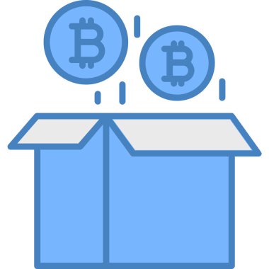 Bitcoin kripto para birimi madencilik simgesi