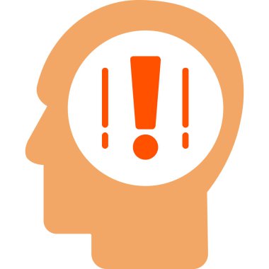 ünlem işareti düz simgesi, vektör illüstrasyonu