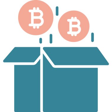 Bitcoin Kriptopara birimi. Basit illüstrasyon