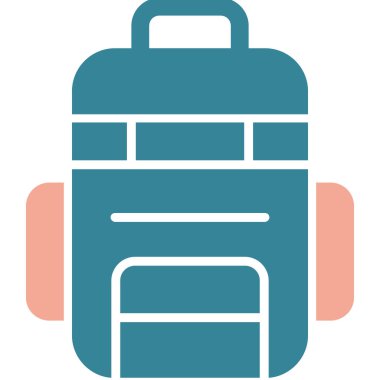 Çanta. Web simgesi basit illüstrasyon