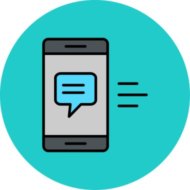 ileti ikonu vektör illüstrasyonu