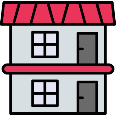 Ev ikonu. Web için ev vektör simgelerinin basit illüstrasyonu