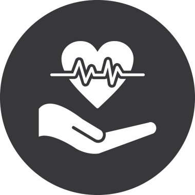 Kalp simgesinin vektör illüstrasyonu