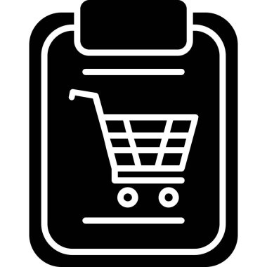 Alışveriş arabası simgesi, vektör illüstrasyonu