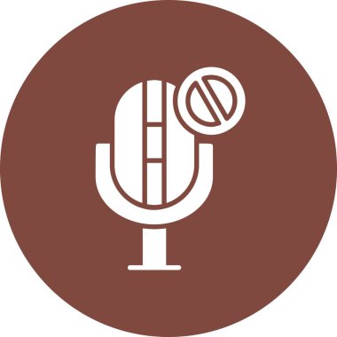 Bir mikrofon simgesinin vektör çizimi