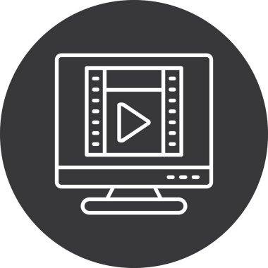 video simgesi, web 'in illüstrasyon tasarımı