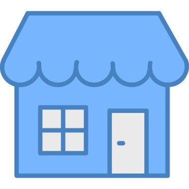 dükkan simgesi vektör illüstrasyonu