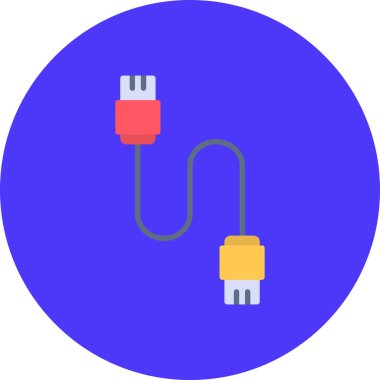 Usb kablo simge vektör çizim