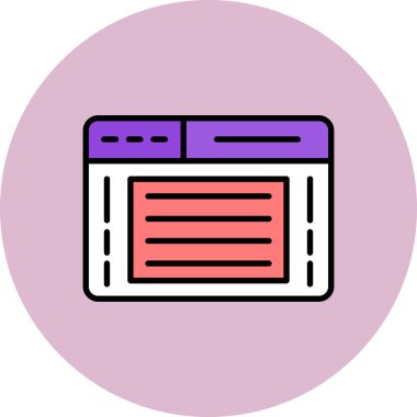 Bilgisayar. Web simgesi basit illüstrasyon