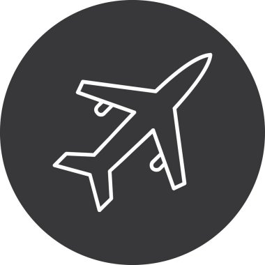 uçak ikonu vektör illüstrasyonu