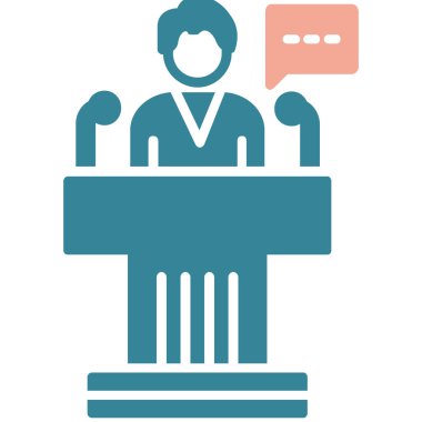 Tribün simgesi ile konuşma balonu