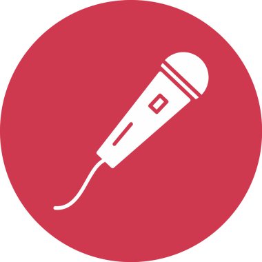 Mikrofon simgesinin vektör illüstrasyonu