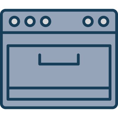 Mutfak. Web simgesi basit illüstrasyon