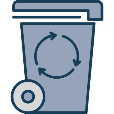 Çöp kutusu. Web simgesi basit illüstrasyon