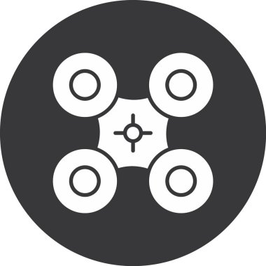 Modern b 'nin vektör illüstrasyonu insansız hava aracının ikonundan yoksun