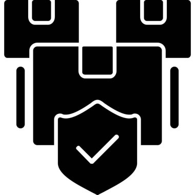 veri güvenliği koruma simgesi ana hat biçiminde