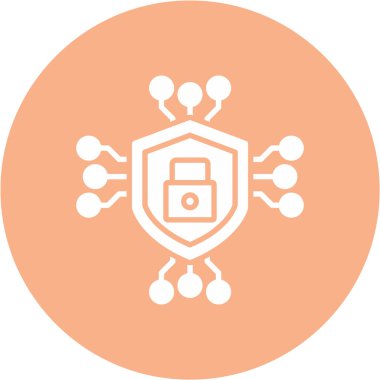 Güvenlik simgesinin vektör illüstrasyonu