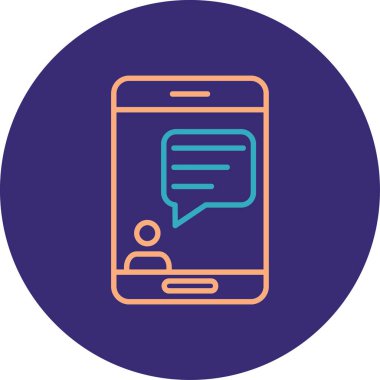 Konuş. Web simgesi basit illüstrasyon