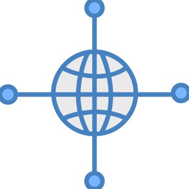 genel ağ bağlantı simgesi doldurulmuş ana hat biçimi