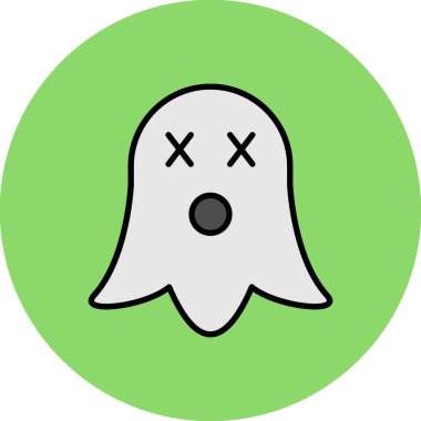 hayalet simgesi vektör illüstrasyonu