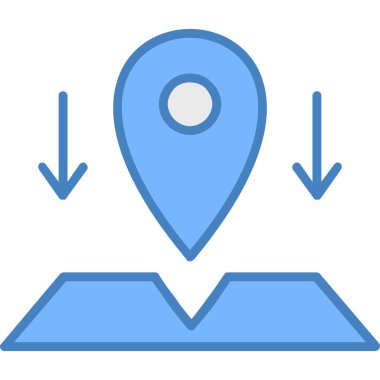 PIN vektör çizim Haritası