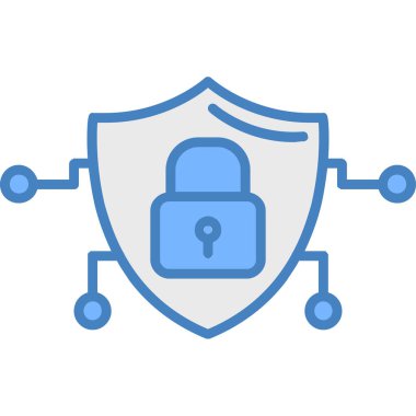 Güvenli vektör ince çizgi simgesi