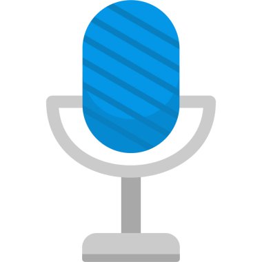 Mikrofon. Web simgesi vektör illüstrasyonu