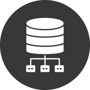 veritabanı sunucu simgesi. veritabanı sunucu simgesi. veritabanı. Sunucu deposu. veritabanı. Olumsuz sembol. Negatif. vektör illüstrasyonu