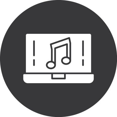 Müzik. Web simgesi basit illüstrasyon