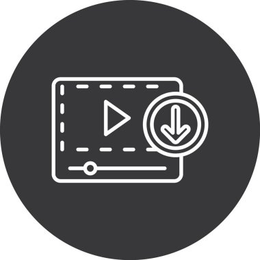 video kamera ikonu vektör illüstrasyonu