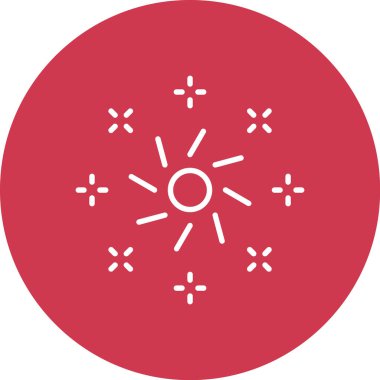 Güneş ikonu vektör illüstrasyonu. Güneş işareti.