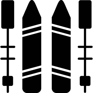 Kaykay simgesi, vektör illüstrasyonu