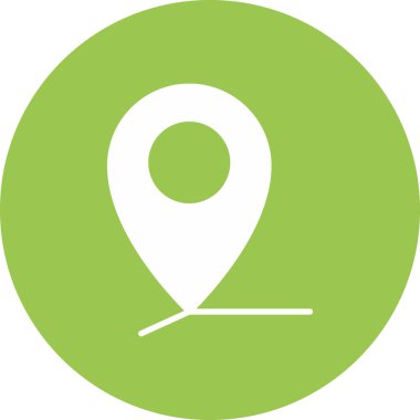 konum haritası imleci simgesi ana hat biçiminde