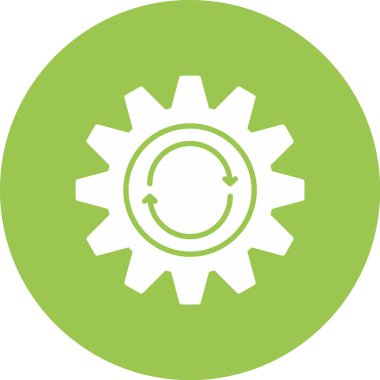 dişli düz vektör simgesi