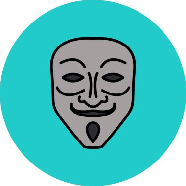 maske simgesi vektör illüstrasyonu