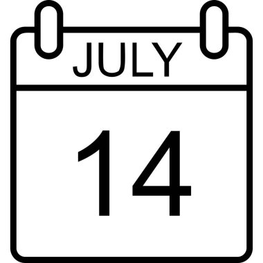 Takvim simgesi, vektör çizimi