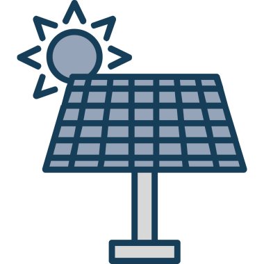 solar panel vektör modern simgesi