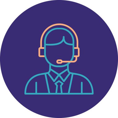 Dizüstü bilgisayar simgesi olan bir adamın vektör çizimi