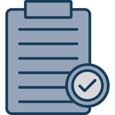 Kontrol listesi. Web simgesi basit illüstrasyon