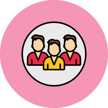 Grup insanlarının simgesi. vektör illüstrasyonu