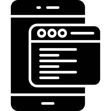 cep telefonu simgesi. Web için cep telefonu vektör simgesinin basit illüstrasyonu