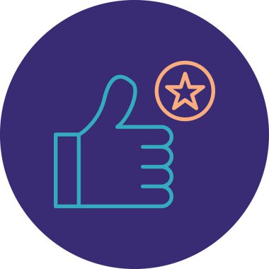 Bir yıldız simgesinin vektör illüstrasyonu