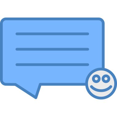 Sohbet mesajı. Basit resimleme