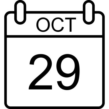 Takvim çizgisi simgesi tasarımı, vektör illüstrasyonu