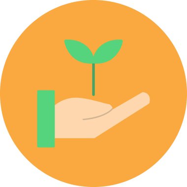 Bitki simgesinin vektör illüstrasyonu