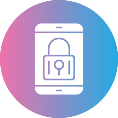 Mobil simgenin vektör illüstrasyonu