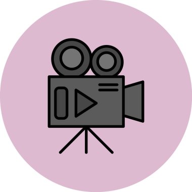 Video kamera. Web simgesi basit illüstrasyon