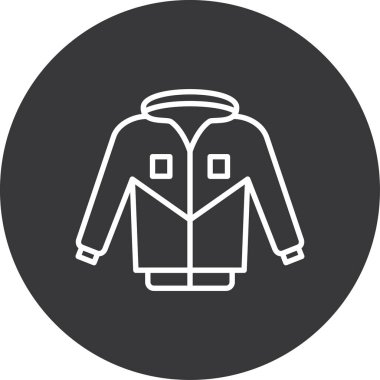 Ceket simgesinin vektör illüstrasyonu