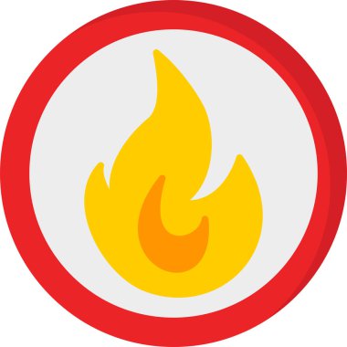 Ateş vektörü simgesini ateşle